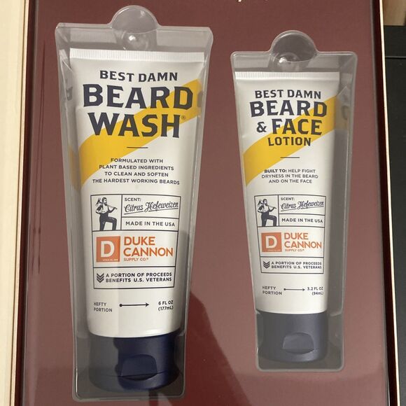 Duke Cannon Whisker Wonderland Beard Gift Set Beard Wash & Lotion Men’s Groom - Picture 2 of 3
